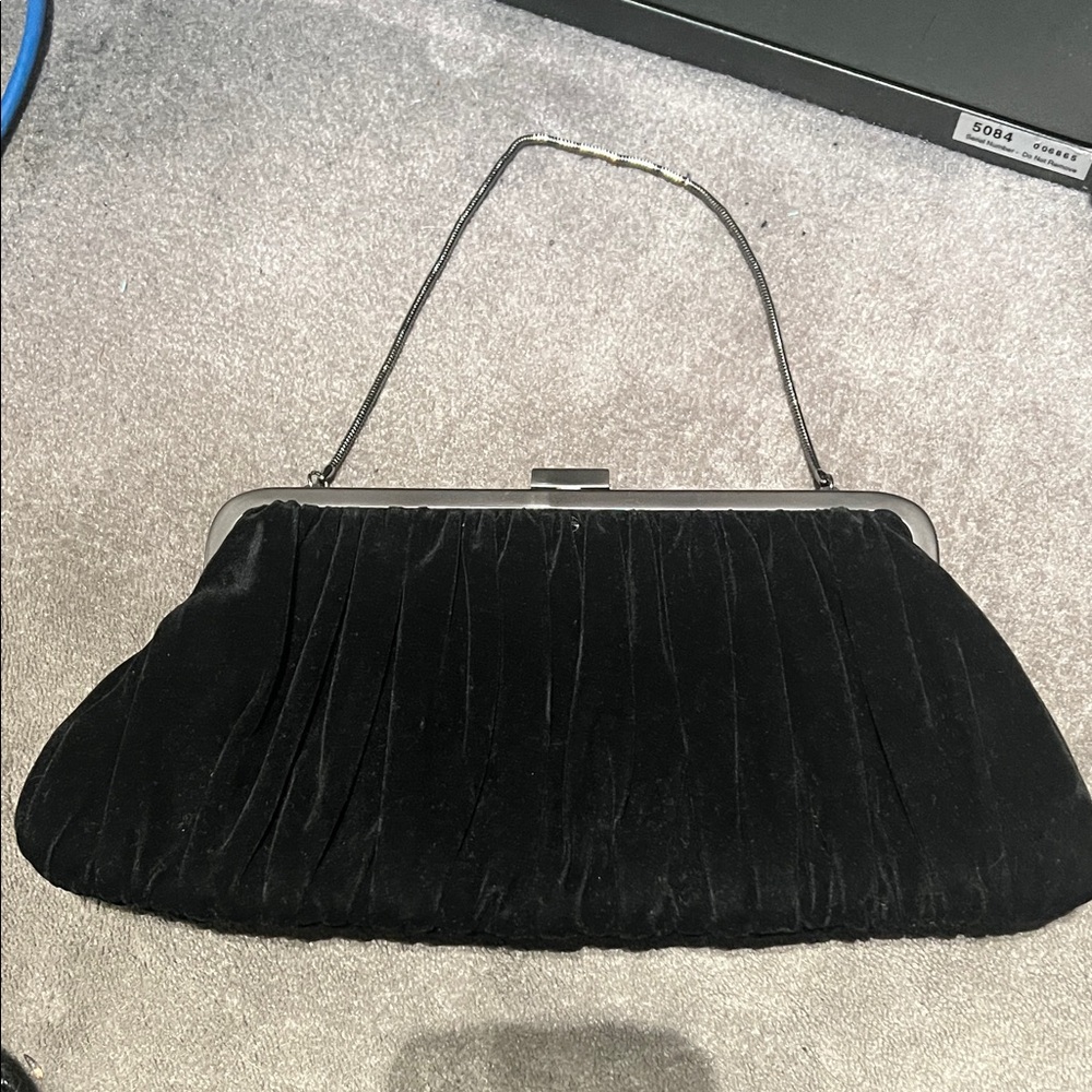 Elegant Black Velvet Clutch